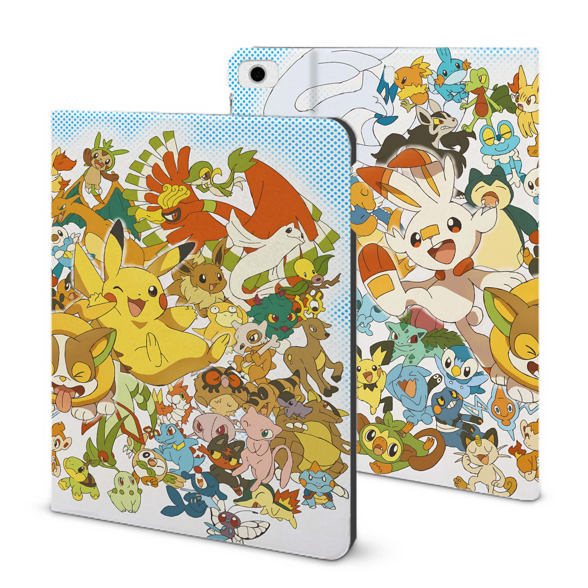 （画像用） ポケットモンスター Pokémon IPad ケース ブック型 PUレザー TPU 耐衝撃 軽量 薄型 ペン収納なし 全面保護 IPad 各モデル対応